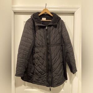 Black winter coat - maternity